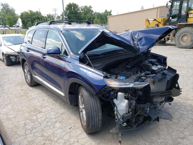 5NMS33AD8LH166323 - 2020 HYUNDAI SANTA FE SEL BLUE photo 4