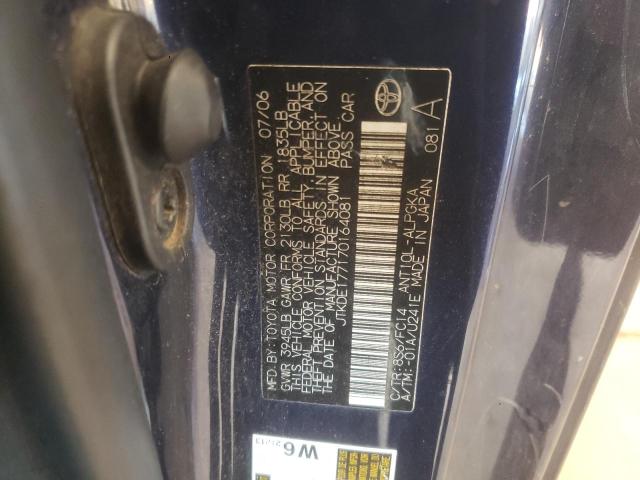 JTKDE177170164081 - 2007 TOYOTA SCION TC 蓝色 照片 13