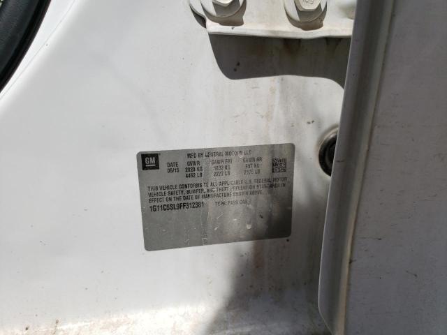1G11C5SL9FF312381 - 2015 CHEVROLET MALIBU 1LT WHITE photo 10