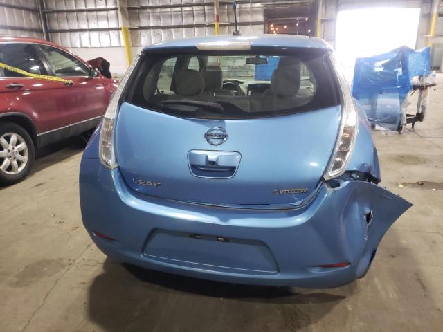 1N4AZ0CP1EC336917 - 2014 NISSAN LEAF S BLUE photo 6