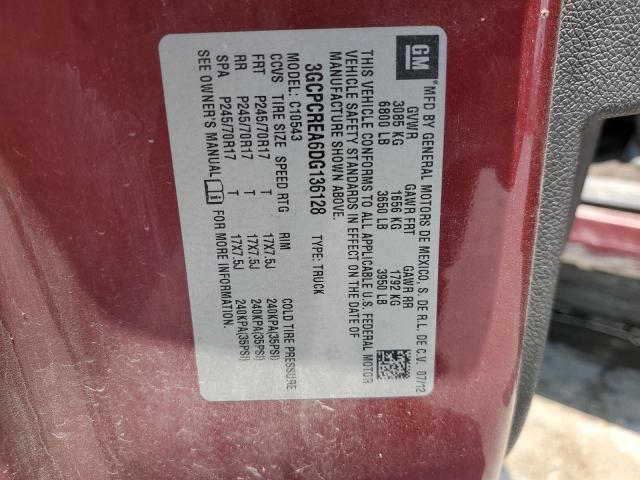 3GCPCREA6DG136128 - 2013 CHEVROLET SILVERADO C1500  LS RED photo 12