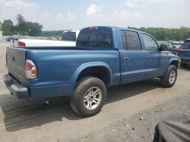 1D7HG38N84S568867 - 2004 DODGE DAKOTA QUAD SPORT BLUE photo 3