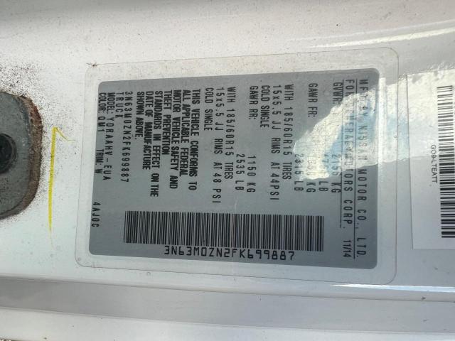 3N63M0ZN2FK699887 - 2015 CHEVROLET CITY EXPRE LT 白色 照片 10