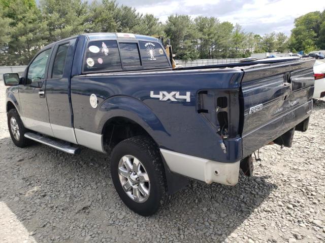 1FTFX1EF5DFD21821 - 2013 FORD F150 4WD SUPER CAB BLUE photo 2