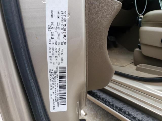 2C4RC1CG9CR411422 - 2012 CHRYSLER TOWN & COU TOURING L TAN photo 13