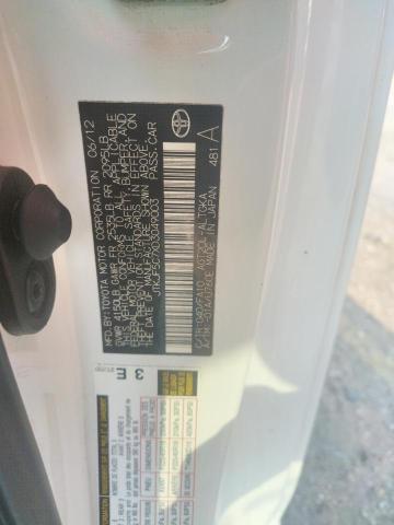 JTKJF5C7XD3049003 - 2013 TOYOTA SCION TC 白色 照片 12
