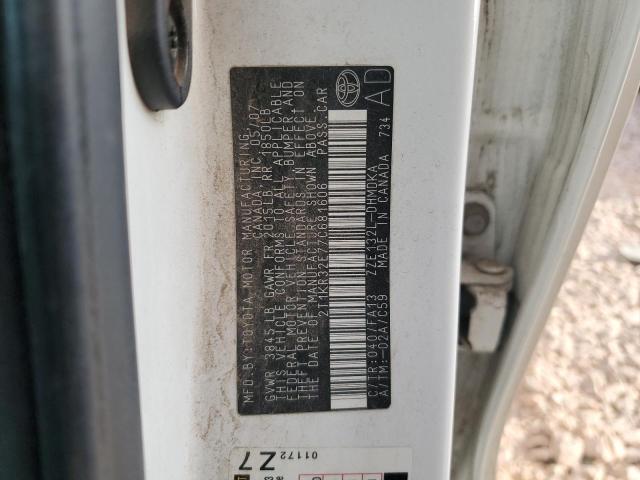 2T1KR32E77C681606 - 2007 TOYOTA COROLLA MA XR WHITE photo 12