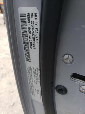 2C3CDZFJ7MH539064 - 2021 DODGE CHALLENGER R/T SCAT PACK SILVER photo 12