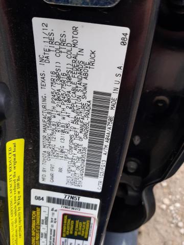 5TFJU4GNXDX035336 - 2013 TOYOTA TACOMA DOUBLE CAB PRERUNNER GRAY photo 12