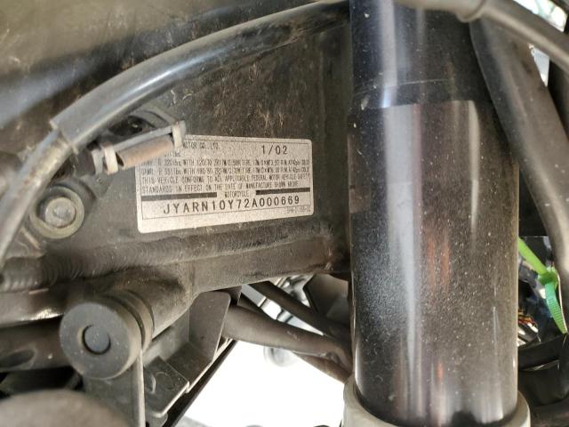 JYARN10Y72A000669 - 2002 YAMAHA YZFR1 GRAY photo 10