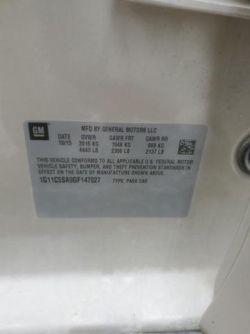 1G11C5SA9GF147027 - 2016 CHEVROLET MALIBU LIM LT 奶油色 照片 12