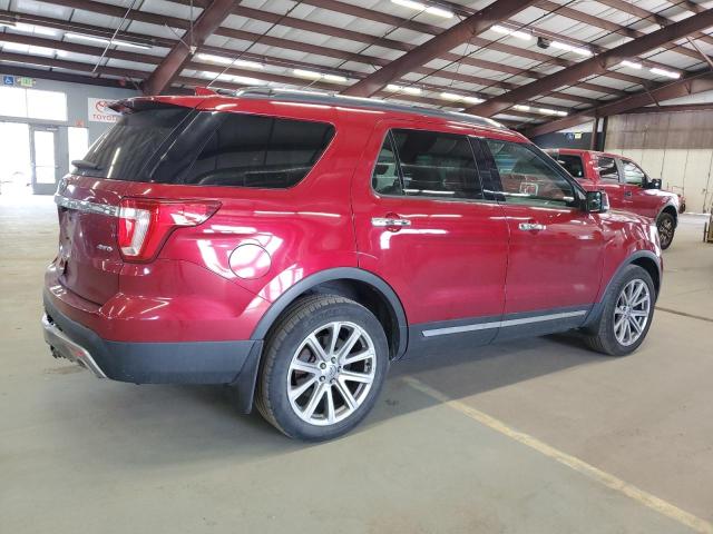 1FM5K8F84GGC94138 - 2016 FORD EXPLORER LIMITED RED photo 3