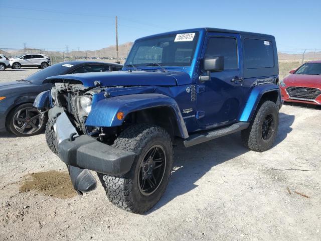 1J4FA54139L727968 - 2009 JEEP WRANGLER SAHARA BLUE photo 1