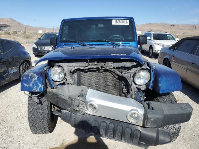 1J4FA54139L727968 - 2009 JEEP WRANGLER SAHARA BLUE photo 5