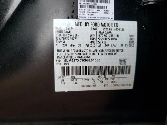 5LM5J7XC9SGL01008 - 2025 LINCOLN AVIATOR RESERVE Schwarz Foto 13