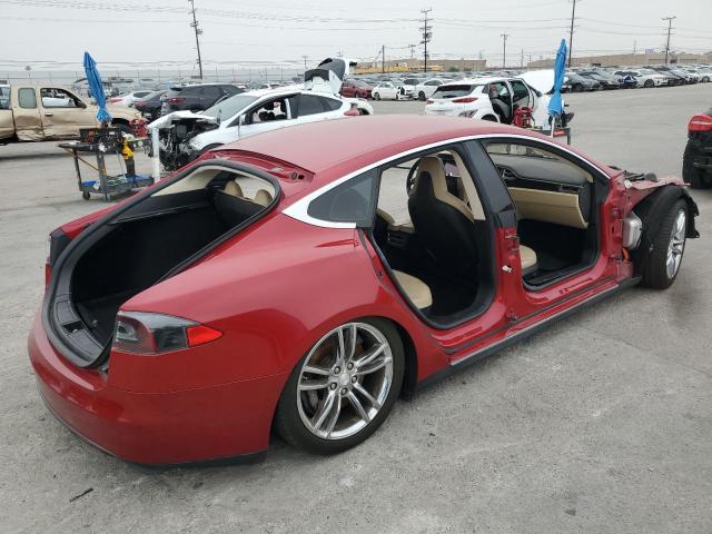 5YJSA1AC2DFP10593 - 2013 TESLA MODEL S 红色 照片 3