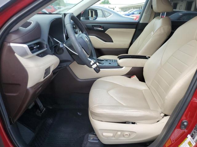 5TDGZRAH5NS548626 - 2022 TOYOTA HIGHLANDER XLE RED photo 7
