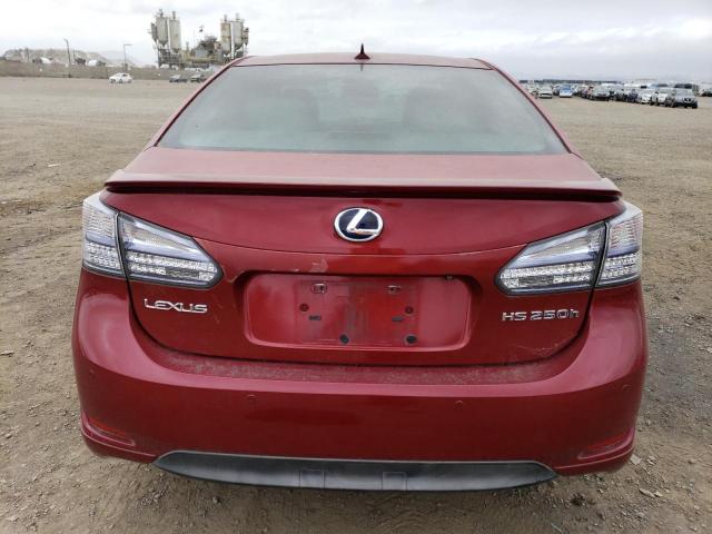 JTHBB1BA7A2002413 - 2010 LEXUS HS 250H BURGUNDY photo 6