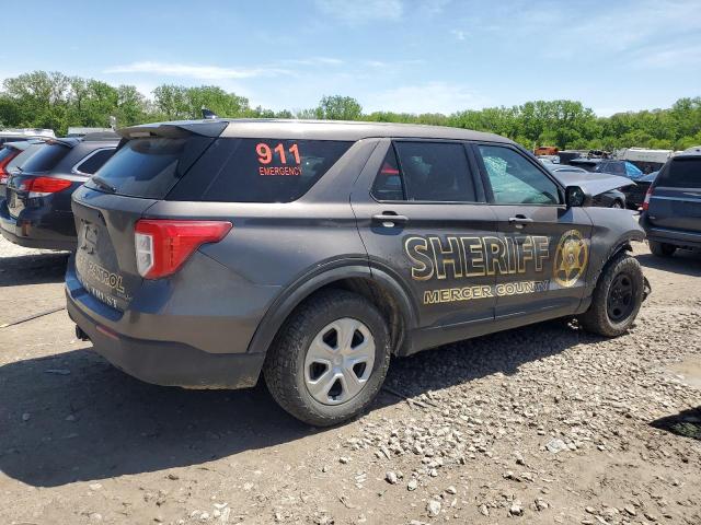 1FM5K8AB9LGA19930 - 2020 FORD EXPLORER POLICE INTERCEPTOR 灰色 照片 3