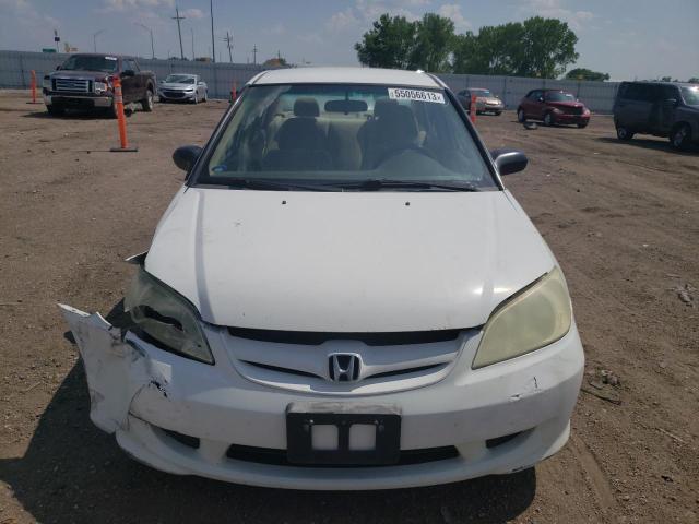 2HGES16395H569912 - 2005 HONDA CIVIC DX VP WHITE photo 5