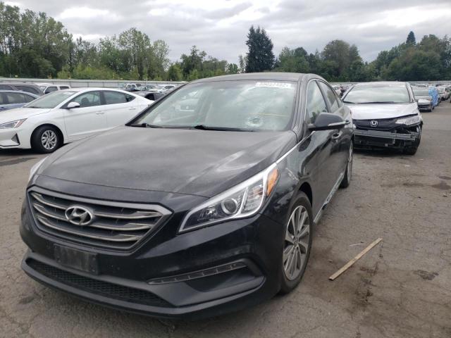 5NPE34AF4GH283071 - 2016 HYUNDAI SONATA SPORT BLACK photo 2