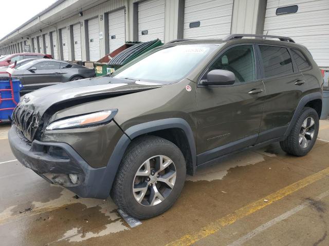 1C4PJMBSXFW588030 - 2015 JEEP CHEROKEE TRAILHAWK GREEN photo 1