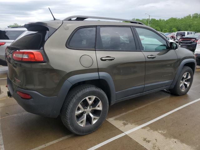 1C4PJMBSXFW588030 - 2015 JEEP CHEROKEE TRAILHAWK GREEN photo 3