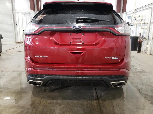 2FMTK4AP0FBB91867 - 2015 FORD EDGE SPORT RED photo 6