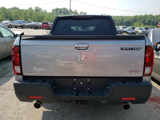 5FPYK3F11NB000104 - 2022 HONDA RIDGELINE SPORT SILVER photo 6