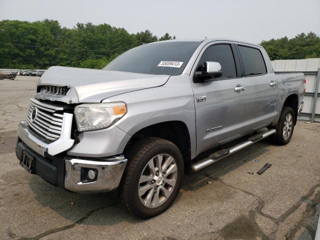 5TFHY5F15EX412891 - 2014 TOYOTA TUNDRA CREWMAX LIMITED SILVER photo 1