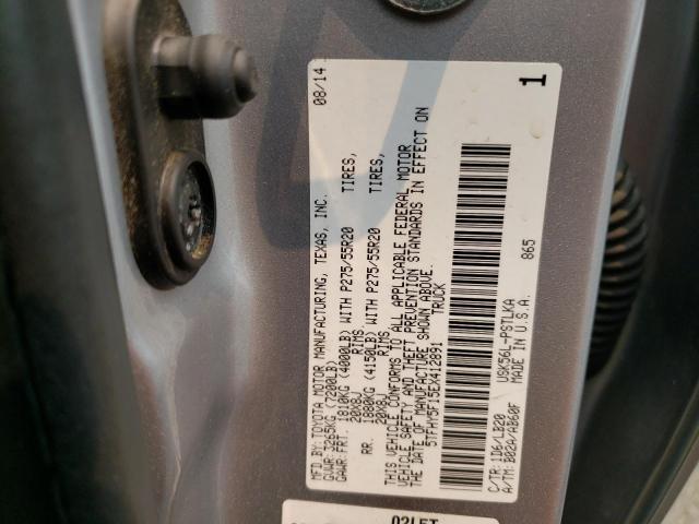 5TFHY5F15EX412891 - 2014 TOYOTA TUNDRA CREWMAX LIMITED SILVER photo 12