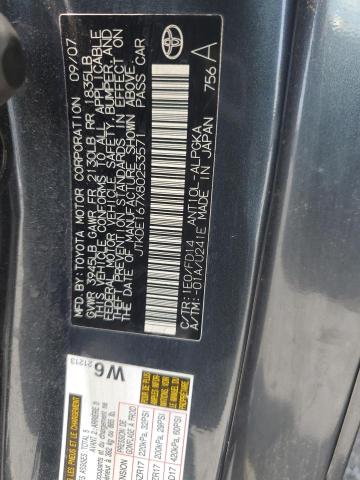 JTKDE167X80253571 - 2008 TOYOTA SCION TC GRAY photo 12