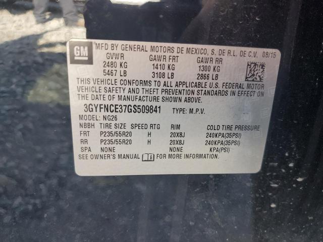 3GYFNCE37GS509841 - 2016 CADILLAC SRX PERFORMANCE COLLECTION BLACK photo 13