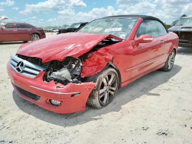 WDBTK56G06T064571 - 2006 MERCEDES-BENZ CLK 350 RED photo 2