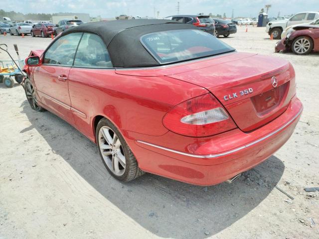 WDBTK56G06T064571 - 2006 MERCEDES-BENZ CLK 350 RED photo 3