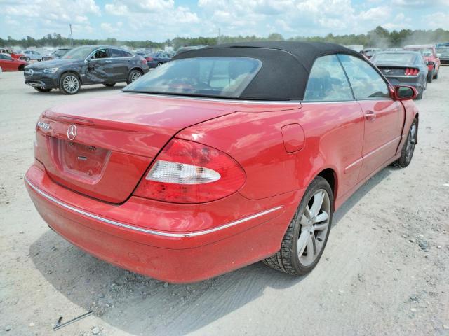 WDBTK56G06T064571 - 2006 MERCEDES-BENZ CLK 350 RED photo 4