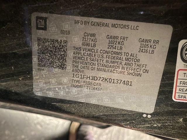 1G1FH3D72K0137481 - 2019 CHEVROLET CAMARO SS BLACK photo 10