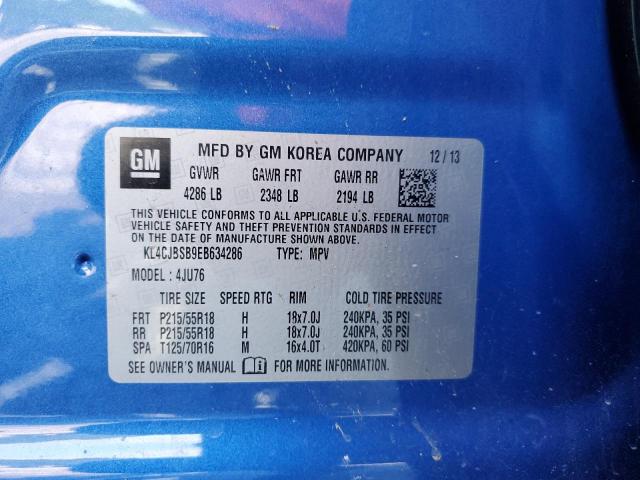 KL4CJBSB9EB634286 - 2014 BUICK ENCORE CONVENIENCE Mavi foto 12