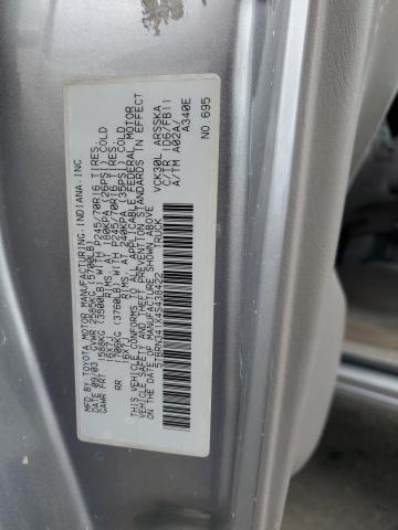 5TBRN341X4S438422 - 2004 TOYOTA TUNDRA ACCESS CAB SR5 SILVER photo 12