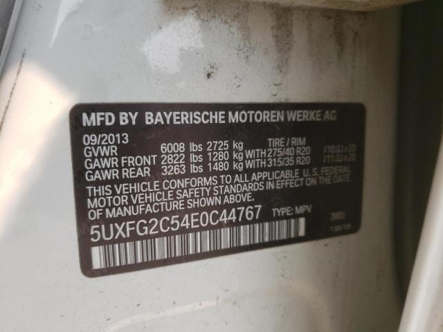 5UXFG2C54E0C44767 - 2014 BMW X6 XDRIVE35I WHITE photo 12