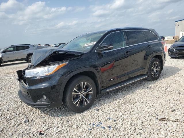 5TDKKRFH7GS145192 - 2016 TOYOTA HIGHLANDER XLE BLACK photo 1
