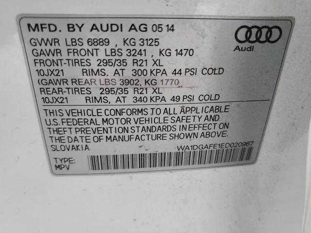 WA1DGAFE1ED020967 - 2014 AUDI Q7 PRESTIGE WHITE photo 13