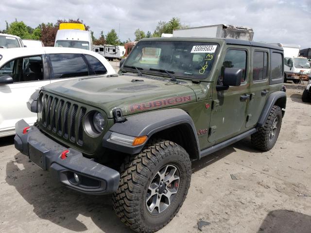 1C4HJXFG1MW648138 - 2021 JEEP WRANGLER RUBICON GREEN photo 1