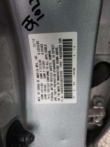 1HGCR2F81DA078798 - 2013 HONDA ACCORD EXL SILVER photo 12