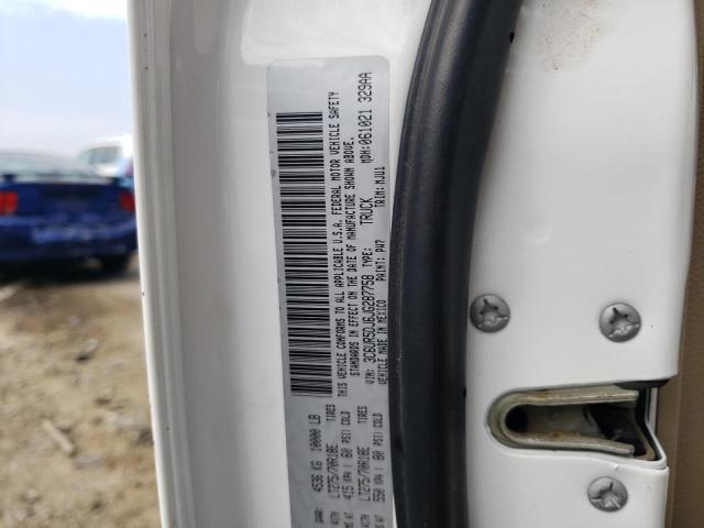 3C6UR5DJ6JG287758 - 2018 RAM 2500 SLT თეთრი ფოტო 12