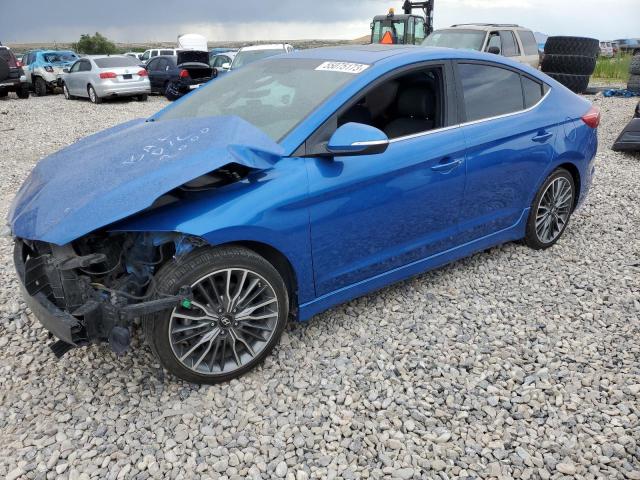 KMHD04LB2HU332723 - 2017 HYUNDAI ELANTRA SPORT BLUE photo 1