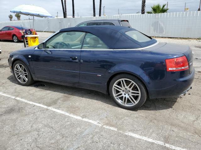 WAUAF48H79K011161 - 2009 AUDI A4 2.0T CABRIOLET BLUE photo 2