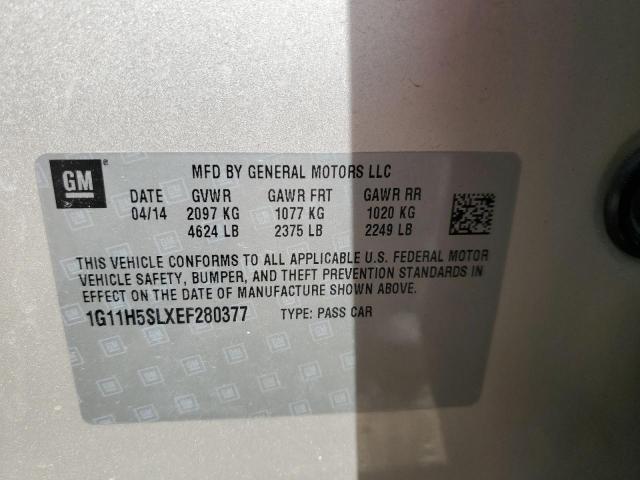 1G11H5SLXEF280377 - 2014 CHEVROLET MALIBU LTZ TAN photo 12