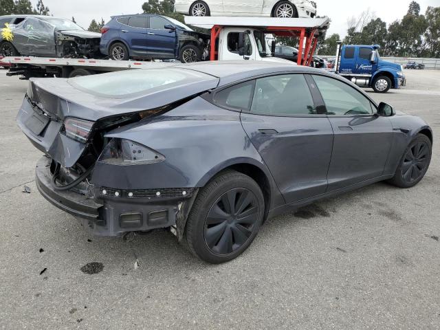 5YJSA1E56NF475094 - 2022 TESLA MODEL S Մոխրագույն լուսանկար 3