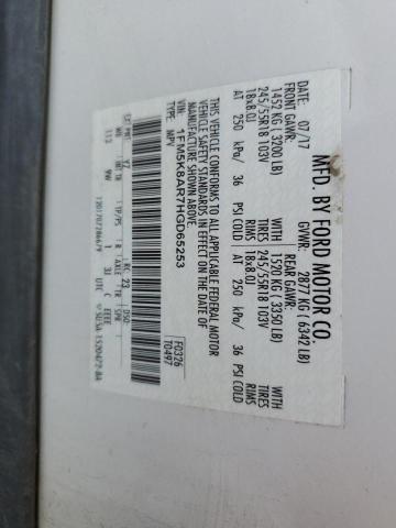 1FM5K8AR7HGD65253 - 2017 FORD EXPLORER POLICE INTERCEPTOR 白色 照片 13